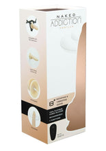 Load image into Gallery viewer, Naked Addiction Silicone Rechargeable Vibrating and Rotating Dildo - Vanilla - 8in
