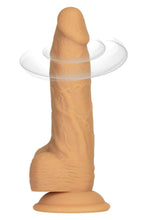 Load image into Gallery viewer, Naked Addiction Silicone Rechargeable Vibrating and Rotating Dildo with Remote Control - Caramel - 8in
