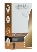 Load image into Gallery viewer, Naked Addiction Silicone Rechargeable Vibrating and Rotating Dildo with Remote Control - Caramel - 8in
