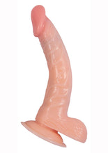 Load image into Gallery viewer, Natural Realskin Hot Cock Curved Warming Rechargeable Dildo - Vanilla - 8in
