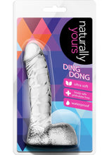 Load image into Gallery viewer, Naturally Yours Ding Dong Dildo with Balls - Clear - 5.5in
