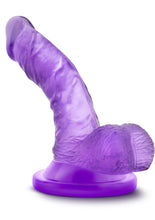 Load image into Gallery viewer, Naturally Yours Mini Dildo with Balls - Purple - 4.75in

