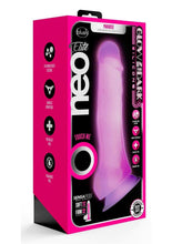 Load image into Gallery viewer, Neo Elite Glow In The Dark Dildo with Balls - Glow In The Dark/Pink - 7.5in
