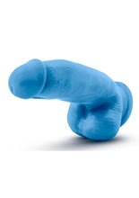 Load image into Gallery viewer, Neo Elite Silicone Dual Density Cock with Balls - Blue/Neon Blue - 7.5in
