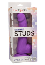 Load image into Gallery viewer, Neon Silicone Studs Dildo - Purple - 6in
