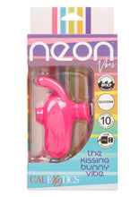Load image into Gallery viewer, Neon Vibes Kissing Bunny Rechargeable Silicone Vibrator - Pink
