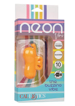 Load image into Gallery viewer, Neon Vibes The Buzzing Vibe Rechargeable Silicone Finger Vibrator - Orange
