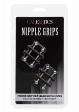 Load image into Gallery viewer, Nipple Grips Power Grip Crossbar Nipple Vices - Black/Silver

