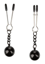 Load image into Gallery viewer, Nipple Grips Weighted Tweezer Nipple Clamps - Black/Silver
