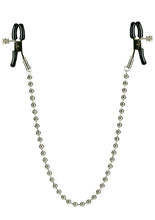 Load image into Gallery viewer, Nipple Play Silver Beaded Chain Nipple Clamps - Silver
