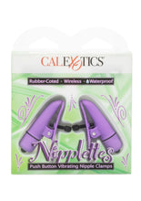 Load image into Gallery viewer, Nipplettes Virbrating Nipple Clamps - Purple
