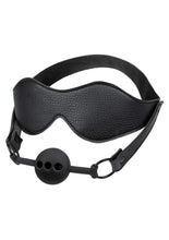 Load image into Gallery viewer, Nocturnal Collection Eye Mask and Breathable Ball Gag - Black
