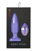 Load image into Gallery viewer, Nu Sensuelle Andii Rechargeable Silicone Plug with Roller Motion - Purple/Ultra Violet
