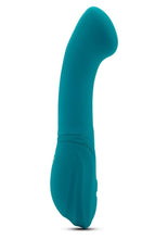 Load image into Gallery viewer, Nu Sensuelle Luna Velvet Touch with Turbo Rechargeable Silicone Vibrator - Green/Rose Gold
