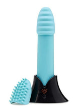 Load image into Gallery viewer, Nu Sensuelle Point Plus Rechargeable Silicone Bullet - Blue/Tiffany Blue
