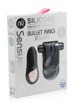 Load image into Gallery viewer, Nu Sensuelle Silicone Bullet Ring Xlr8 Rechargeable Vibrating Cock Ring with Remote Control - Black
