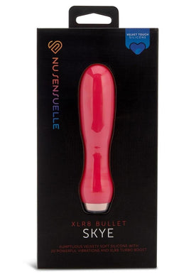 Nu Sensuelle Skye Velvet Touch with Turbo Rechargeable Silicone Bullet - Hot Pink/Pink