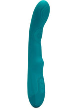 Load image into Gallery viewer, Nu Sensuelle Vivi Rechargeable Silicone Double Tapping Vibe with Clitoral Stimulation - Emerald/Green
