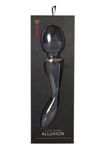 Load image into Gallery viewer, Nu Sensuelle Xlr8 Alluvion Silicone Rechargeable Wand Massager - Black/Rose Gold
