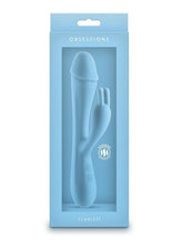 Load image into Gallery viewer, Obsessions Scarlett Rechargeable Silicone Rabbit Vibrator - Blue
