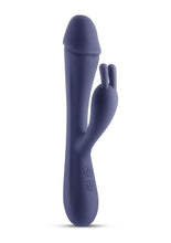 Load image into Gallery viewer, Obsessions Scarlett Rechargeable Silicone Rabbit Vibrator - Blue/Navy
