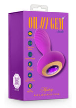Load image into Gallery viewer, Oh My Gem Charm Rechargeable Silicone Anal Plug - Amethyst - Purple
