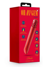 Load image into Gallery viewer, Oh My Gem Desire Rechargeable Bullet Vibrator - Ruby - Red
