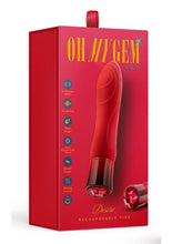 Load image into Gallery viewer, Oh My Gem Desire Rechargeable Silicone G-Spot Vibrator - Ruby - Red
