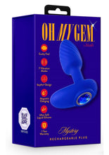 Load image into Gallery viewer, Oh My Gem Mystery Rechargeable Silicone Anal Plug - Blue/Sapphire
