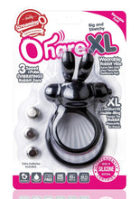 Load image into Gallery viewer, Ohare XL Vibrating Double Cock Ring - Black/Blue
