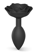 Load image into Gallery viewer, Open Roses Silicone Anal Plug - Black/Black Onyx - Large
