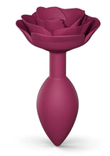 Load image into Gallery viewer, Open Roses Silicone Anal Plug - Plum Star/Purple - Medium
