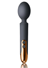 Load image into Gallery viewer, Oriel Rechargeable Silicone Wand Massager - Black
