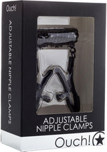 Load image into Gallery viewer, Ouch! Adjustable Nipple Clamps - Black
