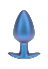 Load image into Gallery viewer, Ouch! Anal Plug Silicone - Large - Metallic - Blue - Large
