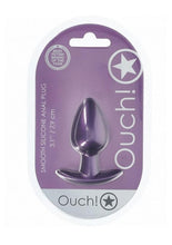 Load image into Gallery viewer, Ouch! Anal Plug Silicone - Medium - Metallic - Purple - Medium
