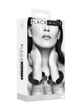 Load image into Gallery viewer, Ouch! Beginner&#39;s Furry Hand Cuffs with Quick Release Button - Black
