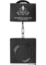 Load image into Gallery viewer, Ouch! Beginner's Handcuffs - Black/Metal
