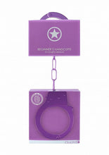 Load image into Gallery viewer, Ouch! Beginners Handcuffs - Metal/Purple
