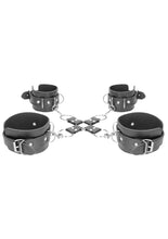 Load image into Gallery viewer, Ouch! Bonded Leather Hogtie with Hand and Ankle Cuffs - Black
