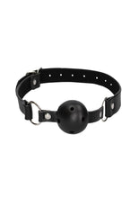 Load image into Gallery viewer, Ouch! Breathable Ball Gag with Bonded Leather Straps - Black
