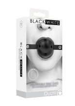 Load image into Gallery viewer, Ouch! Breathable Ball Gag with Bonded Leather Straps - Black
