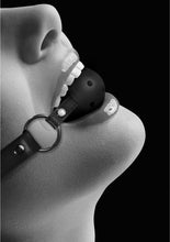 Load image into Gallery viewer, Ouch! Breathable Ball Gag with Bonded Leather Straps
