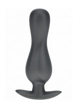Load image into Gallery viewer, Ouch! Curvy Anal Plug Silicone - Grey/Gun Metal
