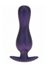 Load image into Gallery viewer, Ouch! Curvy Anal Plug Silicone - Metallic - Purple
