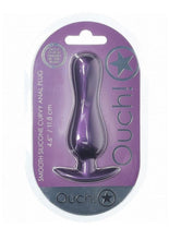 Load image into Gallery viewer, Ouch! Curvy Anal Plug Silicone - Metallic - Purple
