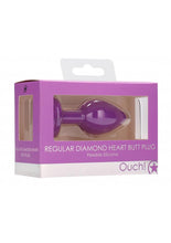 Load image into Gallery viewer, Ouch! Diamond Heart Butt Plug - Regular - Purple
