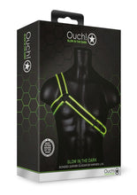 Load image into Gallery viewer, Ouch! Gladiator Harness - Black/Glow In The Dark/Green - Large/XLarge
