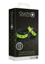 Load image into Gallery viewer, Ouch! Hardcuffs - Black/Glow In The Dark/Green
