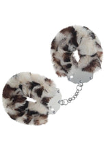 Load image into Gallery viewer, Ouch! Heavy-Duty Fluffy Handcuffs - Snowleopard - Animal Print
